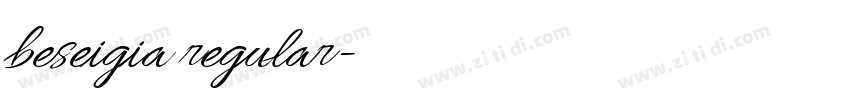 beseigia regular字体转换